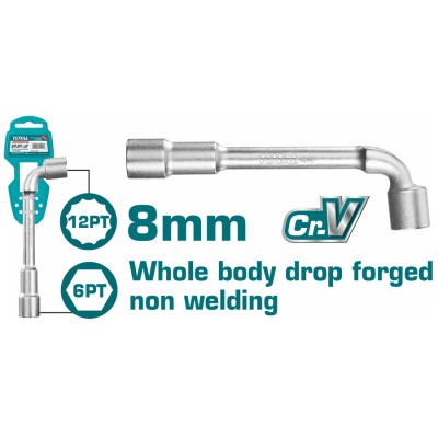 TOTAL ΓΩΝΙΑΚΟ ΣΩΛΗΝΩΤΟ 8mm...